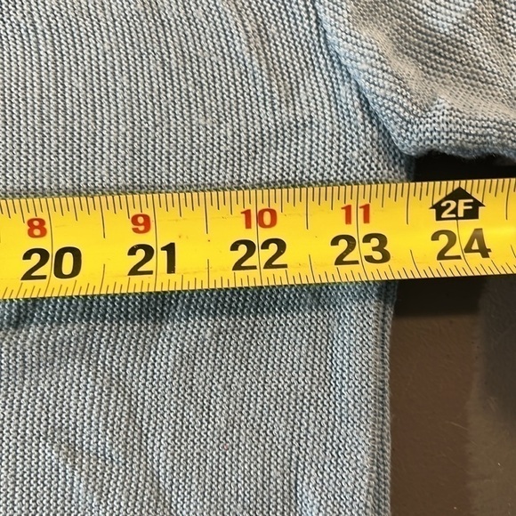 Vintage Ash Creek Grandpa Sweater Baby Blue Knit Button Up V-Neck Cardigan  L - Picture 7 of 9